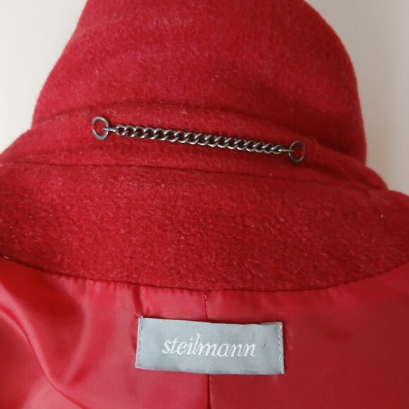 Steilmann Wool & Cashmere Blend Double Breasted Pea Coat Size 8 - Picture 5 of 6